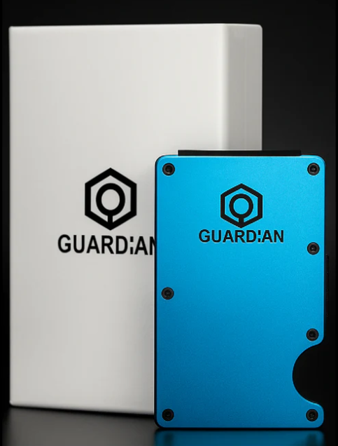 Cartera Guardian con proteccion RFID azul