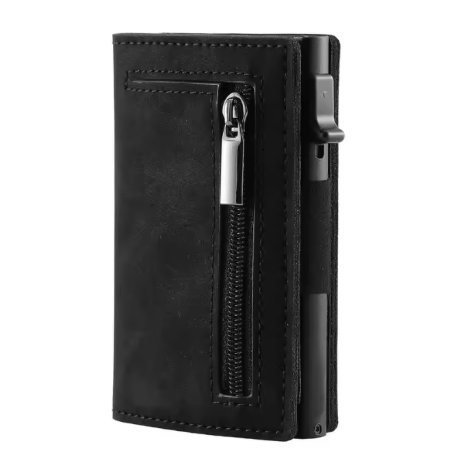 Cartera guardian de piel con bolsillo para monedas