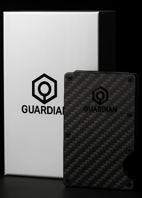 Tarjetero metálico Guardian carbon