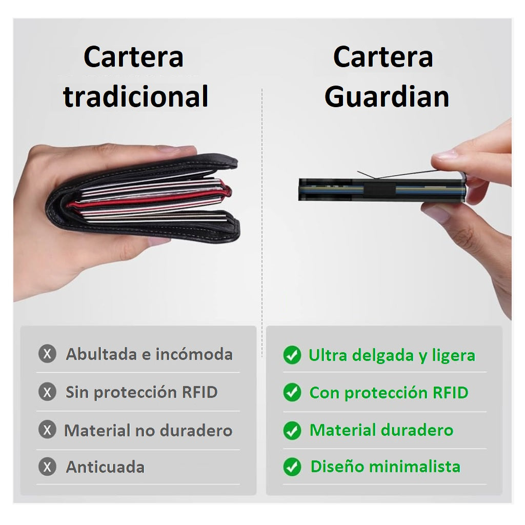 cartera de aluminio para hombre con diseño moderno y minimalista gf 07