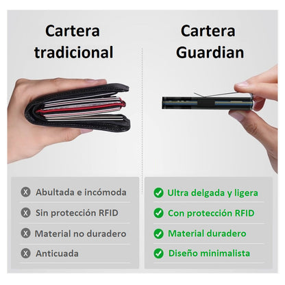 cartera metálica compacta para hombre estilo minimalista bc 03