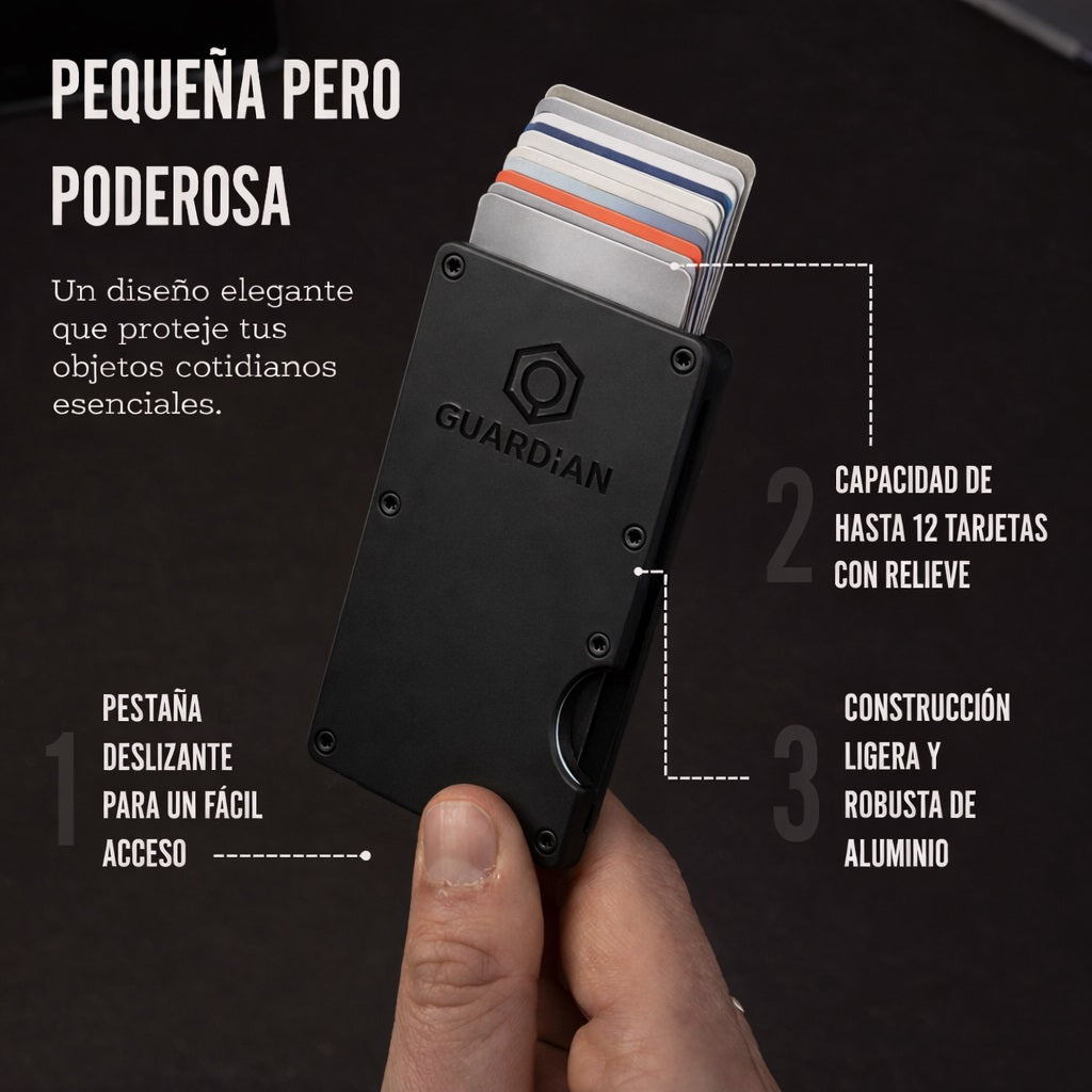 cartera metálica para hombre con diseño minimalista elegante bc 05