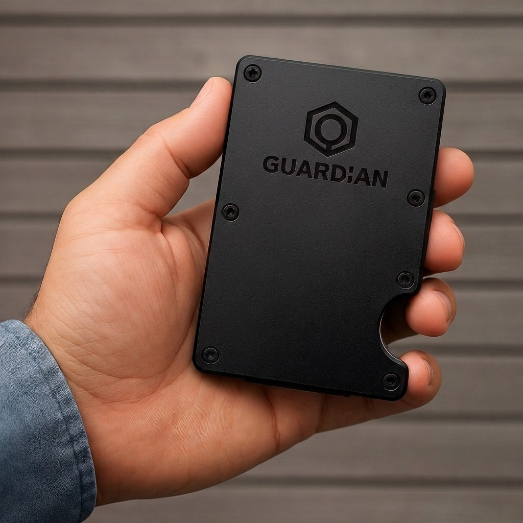 cartera minimalista elegante de aluminio para hombre bv 03