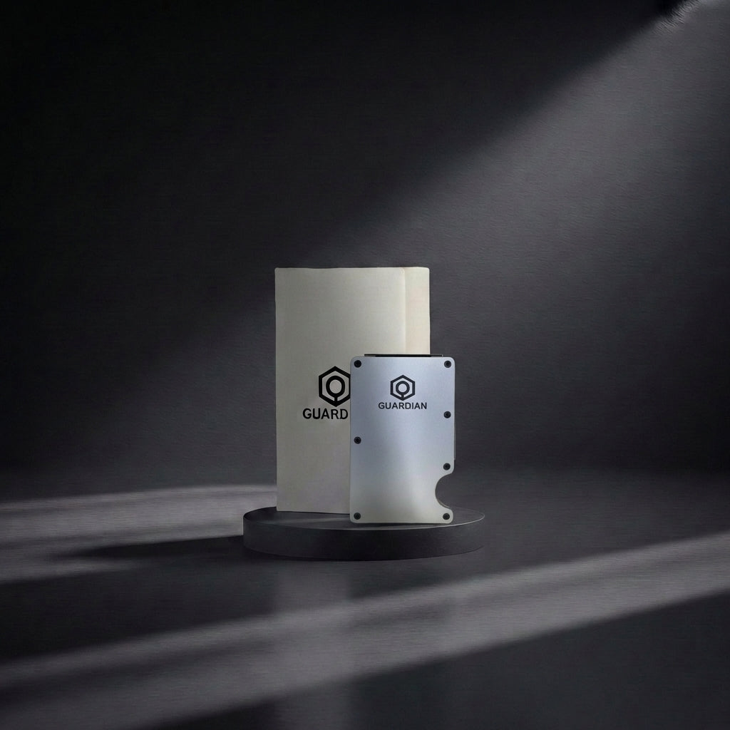 cartera minimalista para hombre de aluminio con diseño compacto lg 01