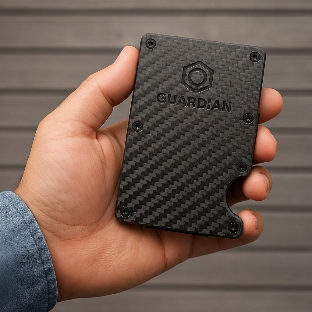 cartera minimalista moderna de aluminio para hombre bc 03